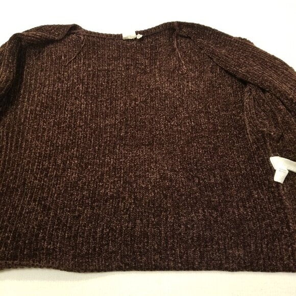 Velvet Purple Slouchy Open Chunky Knit Cardigan Sweater Soft Warm & Cozy Medium - Picture 10 of 14